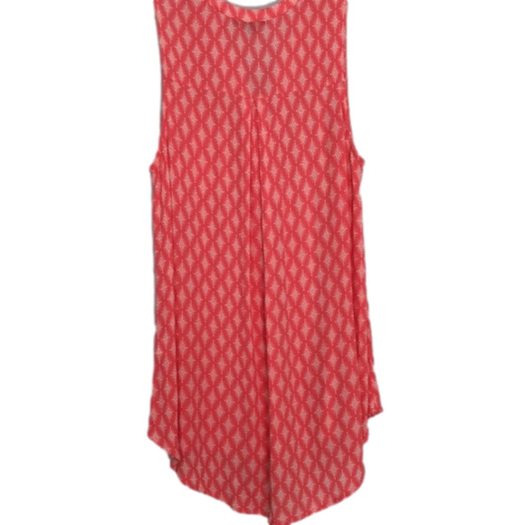 Papermoon Sleeveless Tunic Top Pink With White Print Size Medium M - Picture 3 of 10